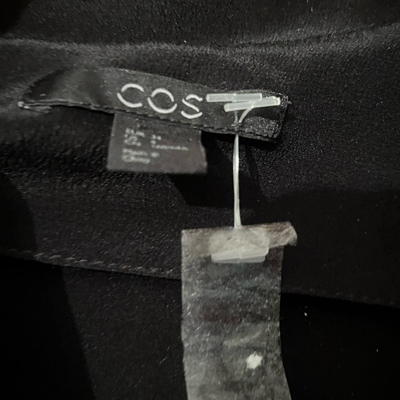 COS Cassie 100% Silk Jumpsuit NWT Black Sz Small Petite - Picture 4 of 7